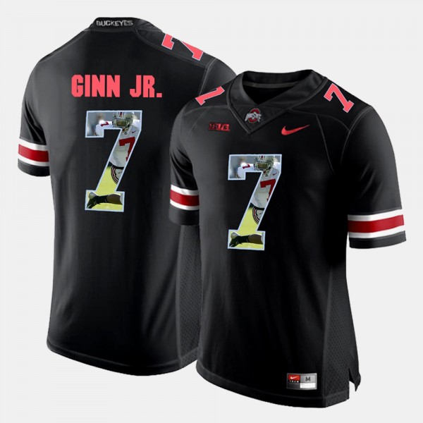 Ohio State Buckeyes Ted Ginn Jr. Men's #7 Black Pictorial Fashion College Football Jersey 2404SLXG6